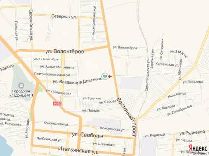 Билборд B в Бердянске Довганюка ул., 103, напротив схема