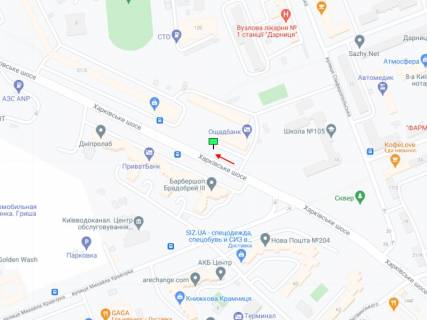 Билборд A в Киеве, 6х3  Харківське шосе, 21/6 схема