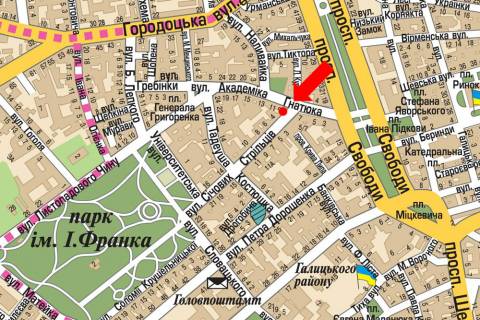 Сiтiлайт  у Львові, 1.8x1.2  Січових Стрільців вул., 2 схема