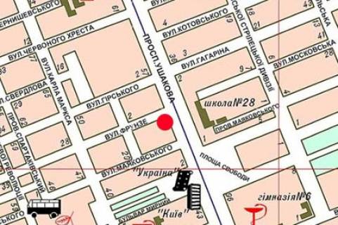 Ситилайт B в Херсоне Ушакова пр., ЦУМ схема