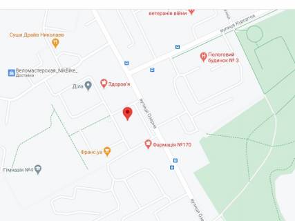 Видеоборд A в Николаеве Озерна вул., 13/2, аптека "Мед Сервіс", №Юг015, прайс за ролик 10 сек 1 вихід/5 хвилин, з 8:00-22:00. Розрахунок для інших параметрів трансляції уточнюйте у менеджера. - 301465 схема