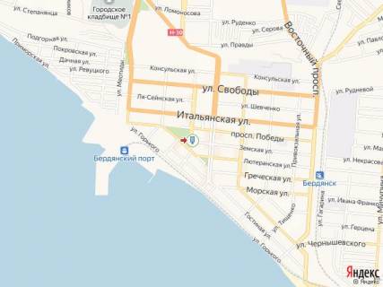 Билборд A в Бердянске Труда пр. - Земская ул., 2 схема