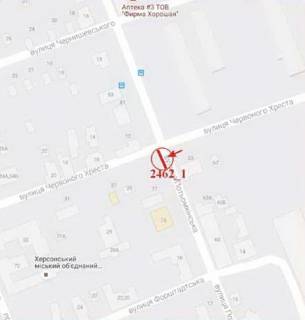 Билборд A в Херсоне Потьомкінська вул. - Червоного Хреста вул. схема