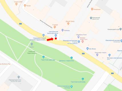 Бэклайт  в Сумах, 2.3x3.14  Покровська пл. / вул. Козацький вал, готель "Україна", з центру схема