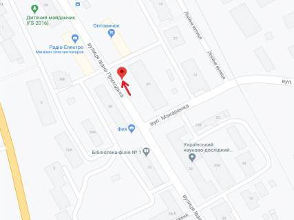 Билборд A в Кременчуге Приходько вул., 29 схема