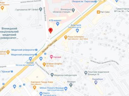 Видеоборд A у Вінниці Пирогова вул., 52а, аптека "Конекс", прайс за ролик 10 сек 1 вихід/5 хвилин, на двосторонньому екрані, від 144 виходів на день. Розрахунок для інших параметрів трансляції уточнюйте у менеджера. - 301270 схема