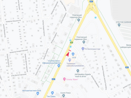 Білборд, Бігборд (Борд)  A у Харкові, 3x6  Мереф'янське шосе, 9а, в центр схема