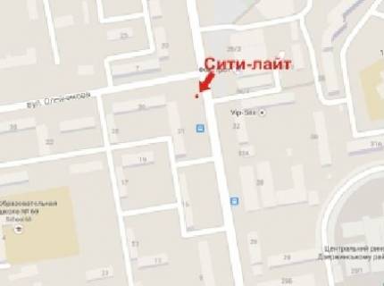 Ситилайт  в Кривом Роге, 1.8x1.2  Металургів пр., 21/1 схема