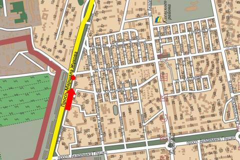 Білборд, Бігборд (Борд)  A у Одесі, 3x6  Небесної Сотні пр. (кол. Жукова пр.) 75 / Левітана вул., біля супермаркету "Копійка", роздільник, в центр, ліва схема