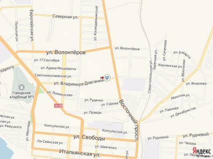 Билборд A в Бердянске Довганюка ул., 103, напротив схема