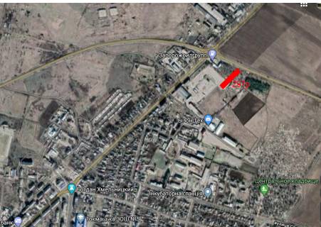 Билборд B в Токмаке в'їзд в м. Токмак, "Запорожоілгрупп", з боку м. Бердянськ схема