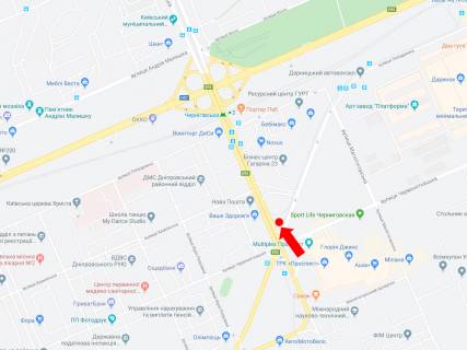 Видеоборд A в Киеве, 3x6  Хоткевича вул. - пр. Гагаріна, біля ТРЦ "Проспект", супермаркету "Ашан", на світлофорі, в сторону ст.м. "Чернігівська" - 583889 схема