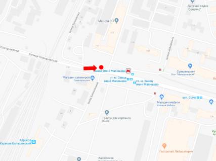 Билборд B в Харькове, 3x6  Плеханівська вул. - вул. Балашовська, біля ст.м. "Завод ім. Малишева", супермаркетів Рост, Comfy, з центру схема