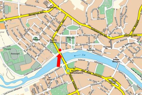 Призматрон, Призма A у Ужгороді, 3x6  Дружби Народів пл. / Набережна Незалежності вул., з боку Хмельницького пл. - 20447 схема