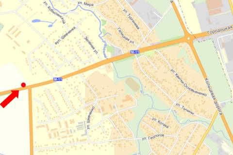 Билборд B в Лапаевке, 3x6  Траса Львів-Шегині, с. Лапаївка, в''їзд в місто, в бік супермаркету "METRO" схема
