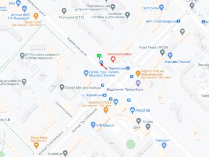 Призматрон, Призма A у Києві Харківське шосе, 55 - Тростянецька вул. - 374553 схема