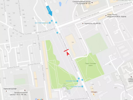 Билборд B в Харькове, 3x6  Клочківська вул., 197, (2), з центру схема