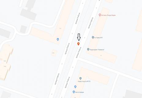 Бэклайт A в Днепр (Днепропетровск), 3.14х2.32  вул. Робоча, біля буд. №81, рух у бік просп. Пушкіна схема