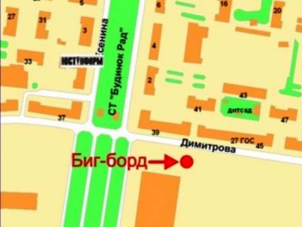 Билборд A в Кривом Роге, 3x6  Героїв АТО (кол. Димитрова) вул., 30а, зупинка біля ТЦ "Сільпо", нижній схема