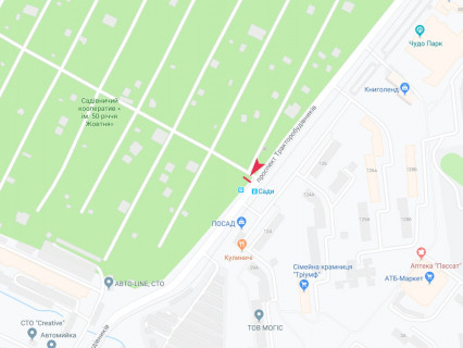 Билборд A в Харькове, 3x6  Тракторобудівників пр., навпроти буд. 124, в центр схема