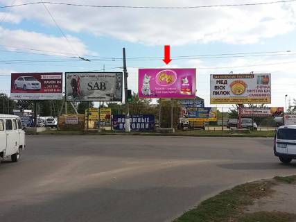 Билборд  в Кропивницкий (Кировоград), 3x6  Героїв України вул. (кол. Героїв Сталинграду вул.), 24 / Попова вул., супермаркет "Копилка", Приватбанк, меблевий салон фото 1