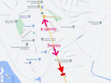 Билборд B в Безлюдовке, 3x6  Гагаріна пр., с. Безлюдівка, (14), виїзд зміста схема