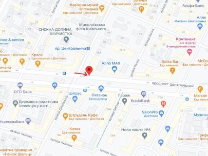 Ситискролл B в Николаеве Центральний пр., 74 - Декабристів вул. схема