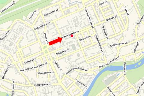 Билборд A в Мукачеве, 3x6  Росвигівська вул., біля готелю "Лангер" схема