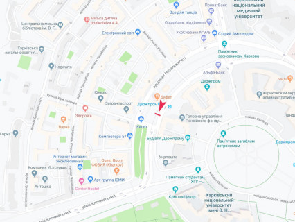 Бэклайт B в Харькове, 2.3x3.14  Незалежності пр., 5а, з центру схема