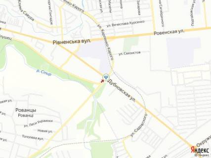 Видеоборд A в Луцке, 3х6  Дубнівська-Глушець_польське консульство_з центру - 394788 схема