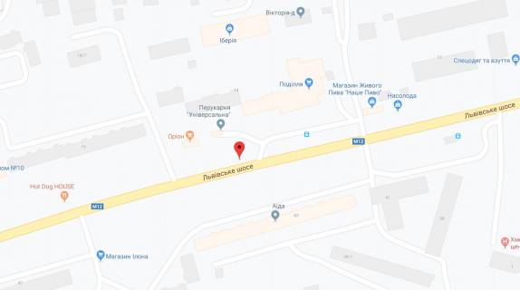 Билборд A в Хмельницком, 3х6  шосе Львівське, 14 схема