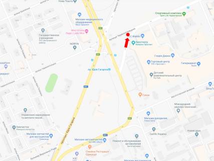 Призма  в Киеве, 3x6  Хоткевича вул. (вул. Червоногвардійська), біля ТРЦ "Проспект", супермаркету "Ашан" - 445981 схема