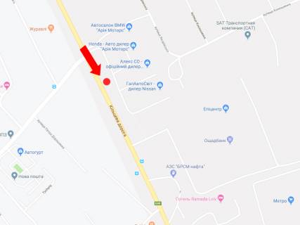 Билборд B в трасах Львова, 3x6  Кільцева дорога, с. Зимна Вода, біля супермаркетів "Епіцентр", "METRO", в центр схема