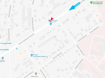 Билборд A в Харькове, 3x6  Павлова вул., 27а, в центр схема