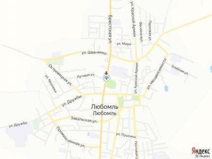Билборд B в Любомле Володимирська вул. - Лугова вул., АЗС "Укрнафта", з боку Шацька схема