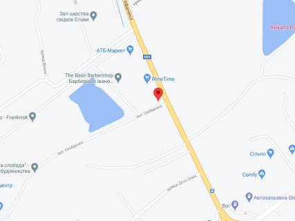 Видеоборд A в Ивано-Франковске Слобідська вул., 2, аптека "Мед Сервіс", №Л064, прайс за ролик 10 сек 1 вихід/5 хвилин, з 8:00-22:00. Розрахунок для інших параметрів трансляції уточнюйте у менеджера. - 301373 схема