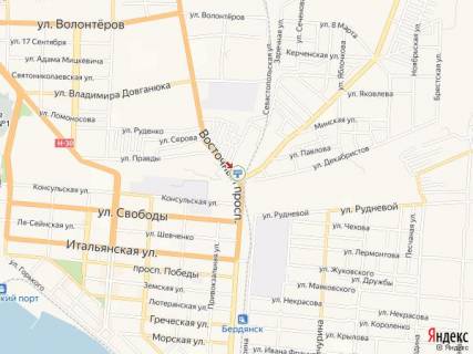 Билборд B в Бердянске Восточный пр. - Петровский путь ул. схема