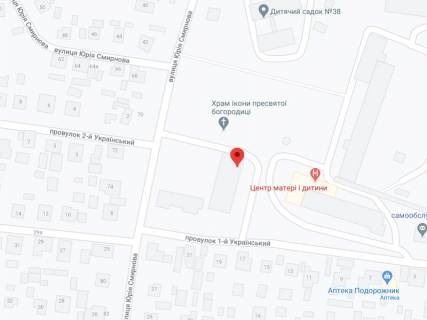 Видеоборд A у Вінниці Смирнова вул., 1 - 1-й Український пров., 23/6, аптека "Конекс", прайс за ролик 10 сек 1 вихід/5 хвилин, на двосторонньому екрані, від 144 виходів на день. Розрахунок для інших параметрів трансляції уточнюйте у менеджера. - 301263 схема