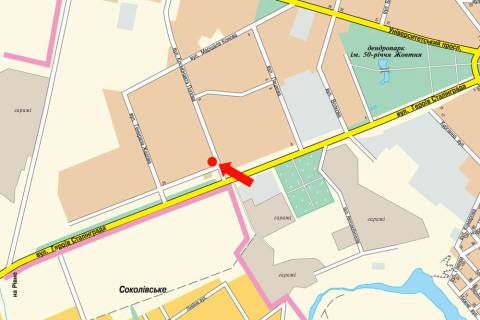 Білборд, Бігборд (Борд)   у Кропивницький (Кіровоград), 3x6  Попова вул. / Героїв України вул. (кол. Героїв Сталинграду вул.), біля ринку "Август" схема