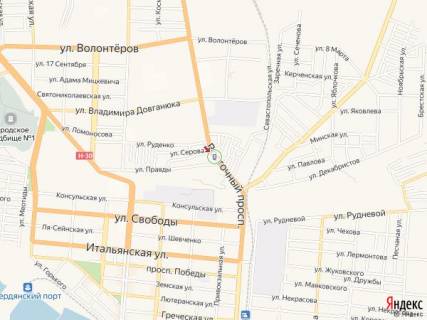 Ситилайт A в Бердянске Восточный пр., спуск схема