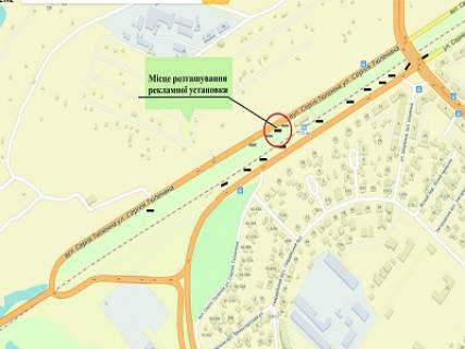 Билборд A в Запорожье Тюленіна вул., в сторону моста Преображенського схема