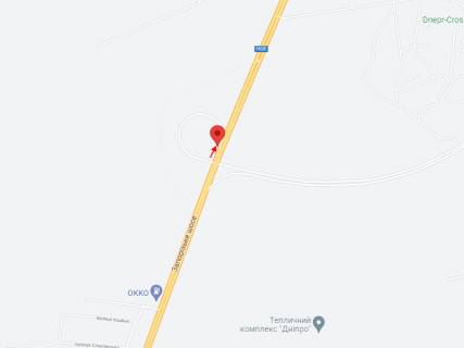 Билборд B в Днепр (Днепропетровск), 6х3  Автодорога, з'їзд на Зап.Шосе, рух з м. Дніпро до м. Запоріжжя схема