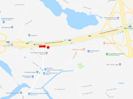 Видеоборд A у Києві, 3x6  Бажана пр. - ул.Заречная, в сторону ст. м. "Осокорки", з центру - 292397 схема