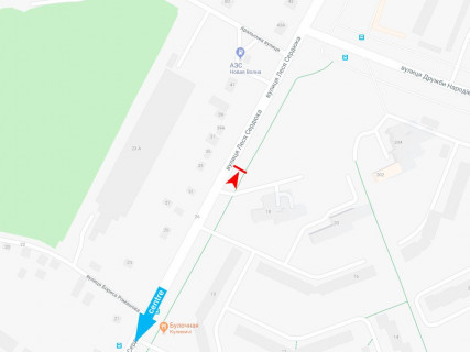 Билборд A в Харькове, 3x6  Леся Сердюка (Командарма Корка) вул., навпроти буд. 39а, з центру схема
