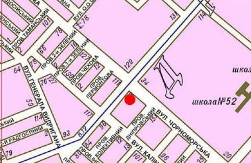 Билборд A в Херсоне Кулика вул. - Чорноморська вул. схема