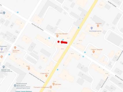 Сiтiлайт  у Кропивницький (Кіровоград), 1.8x1.2  Шевченка вул. / В. Перспективна вул. (кол. Маркса вул.), 32/34, біля магазину "Люкс" схема