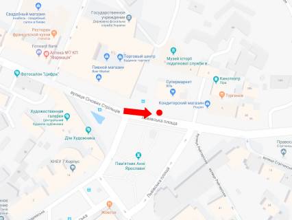 Сiтiлайт B у Києві, 1.8x1.2  Січових стрільців вул., 8Б / Львівська пл., біля супермаркету "Novus", в центр схема