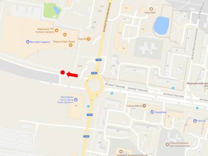 Ситилайт A в Львове, 1.8x1.2  Кульпарківська вул., 226А, біля ТРЦ "Victoria Gardens" схема