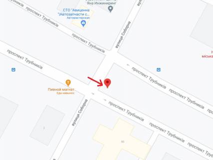 Билборд A в Никополе, 4х3  вул. Соборна (навпроти кафе Лагуна) схема