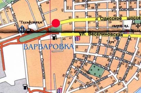 Білборд, Бігборд (Борд)  A у Миколаєві Одеське шосе, в'їзд схема